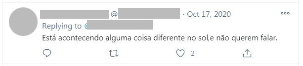 mensagem no twitter