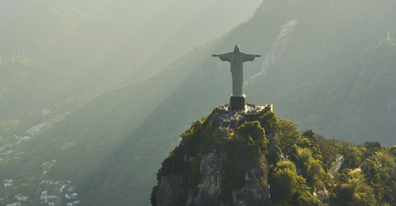 Cristo Redentor no alto do Corcovado no Rio de Janeiro