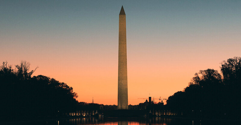 Obelisco em Washington nos Estados Unidos