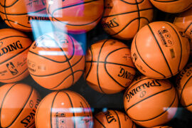 Bolas de basquete laranjas