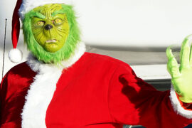 Grinch verde em desfile no Natal